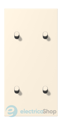 Накладка 2-п. для выключателя с 4-ма тумблерами «цилиндр», вертик. JUNG LC12-25R0245 blanc ivoire (4320B)
