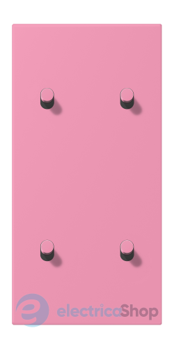 Накладка 2-п. для выключателя с 4-ма тумблерами «цилиндр», вертик. JUNG LC12-25R0246 rose vif (4320C)