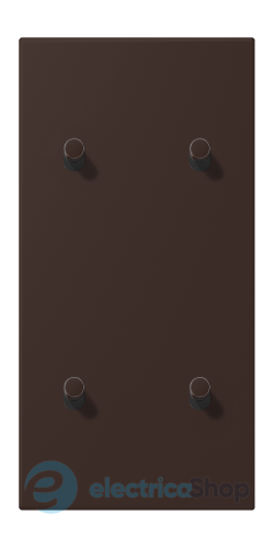 Накладка 2-п. для выключателя с 4-ма тумблерами «цилиндр», вертик. JUNG LC12-25R0252 terre d‘ombre brûlée 59 (4320J)