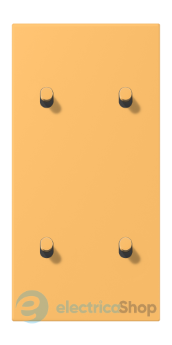 Накладка 2-п. для выключателя с 4-ма тумблерами «цилиндр», вертик. JUNG LC12-25R0254 ocre jaune clair (4320L)