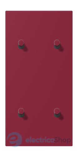 Накладка 2-п. для выключателя с 4-ма тумблерами «цилиндр», вертик. JUNG LC12-25R0255 le rubis (4320M)