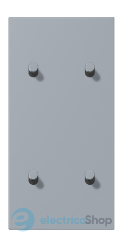 Накладка 2-п. для выключателя с 4-ма тумблерами «цилиндр», вертик. JUNG LC12-25R0257 gris clair 59 (4320O)