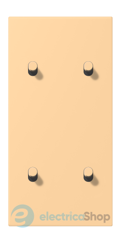 Накладка 2-п. для выключателя с 4-ма тумблерами «цилиндр», вертик. JUNG LC12-25R0258 terre sienne claire 59 (4320P)