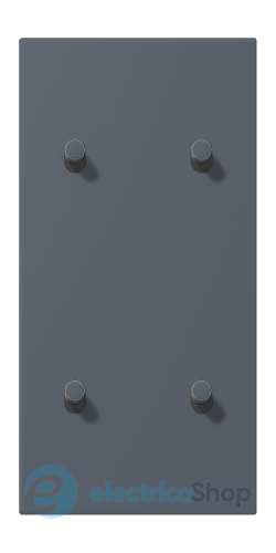 Накладка 2-п. для выключателя с 4-ма тумблерами «цилиндр», вертик. JUNG LC12-25R0262 gris foncé (4320U)