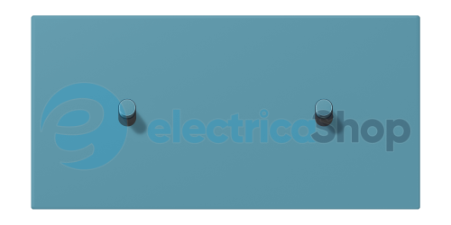 Накладка 2-п. для выключателя с 2-ма тумблерами «цилиндр», горизонт. JUNG LC12-200R0212 céruléen vif (32031)