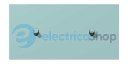 Накладка 2-п. для выключателя с 2-ма тумблерами «цилиндр», горизонт. JUNG LC12-200R0214 céruléen clair (32033)