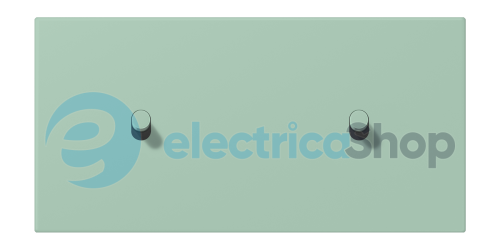 Накладка 2-п. для выключателя с 2-ма тумблерами «цилиндр», горизонт. JUNG LC12-200R0217 vert anglais clair (32041)