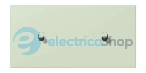 Накладка 2-п. для выключателя с 2-ма тумблерами «цилиндр», горизонт. JUNG LC12-200R0218 vert anglais pâle (32042)