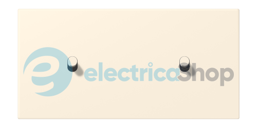 Накладка 2-п. для выключателя с 2-ма тумблерами «цилиндр», горизонт. JUNG LC12-200R0245 blanc ivoire (4320B)