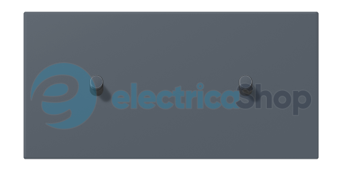 Накладка 2-п. для выключателя с 2-ма тумблерами «цилиндр», горизонт. JUNG LC12-200R0262 gris foncé (4320U)