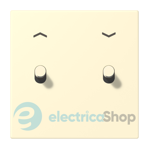 Накладка 1-п. для выключателя с 2-ма тумблерами «цилиндр» со стрелками JUNG LC12-5PR0201 blanc (32001)