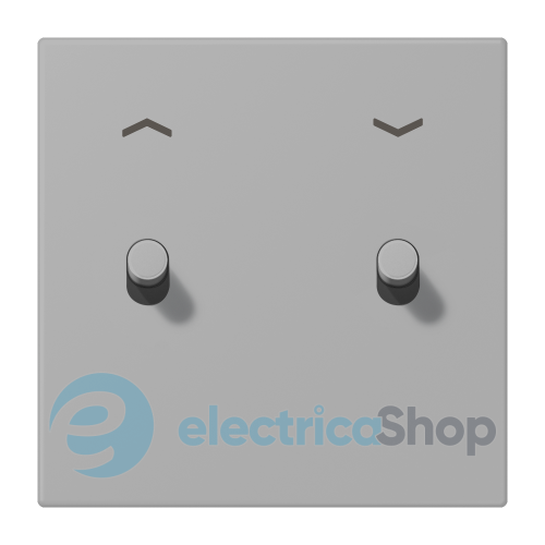 Накладка 1-п. для выключателя с 2-ма тумблерами «цилиндр» со стрелками JUNG LC12-5PR0204 gris moyen (32012)