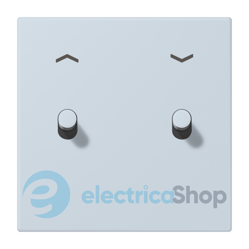 Накладка 1-п. для выключателя с 2-ма тумблерами «цилиндр» со стрелками JUNG LC12-5PR0209 outremer pâle (32023)