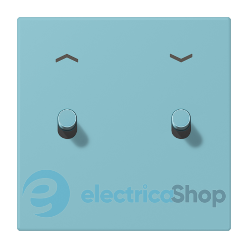 Накладка 1-п. для выключателя с 2-ма тумблерами «цилиндр» со стрелками JUNG LC12-5PR0213 céruléen moyen (32032)