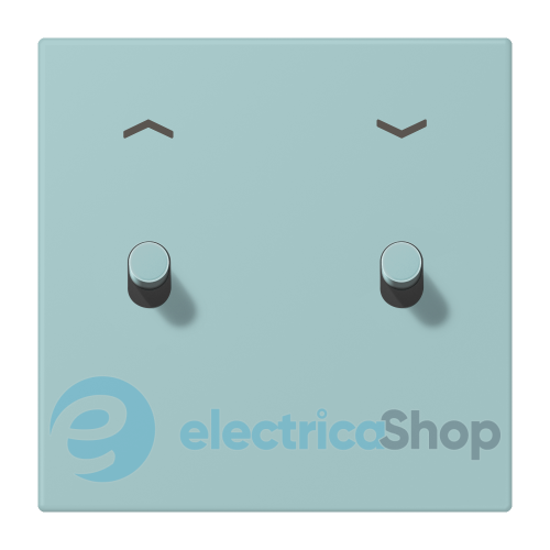 Накладка 1-п. для выключателя с 2-ма тумблерами «цилиндр» со стрелками JUNG LC12-5PR0214 céruléen clair (32033)