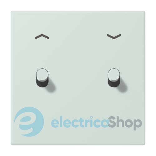 Накладка 1-п. для выключателя с 2-ма тумблерами «цилиндр» со стрелками JUNG LC12-5PR0215 céruléen pâle (32034)