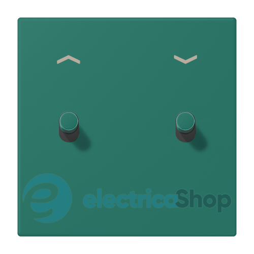 Накладка 1-п. для выключателя с 2-ма тумблерами «цилиндр» со стрелками JUNG LC12-5PR0216 vert anglais (32040)