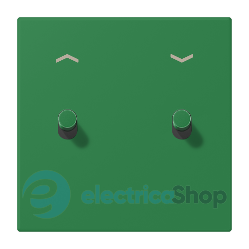 Накладка 1-п. для выключателя с 2-ма тумблерами «цилиндр» со стрелками JUNG LC12-5PR0219 vert foncé (32050)