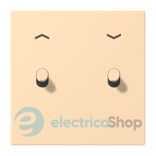 Накладка 1-п. для выключателя с 2-ма тумблерами «цилиндр» со стрелками JUNG LC12-5PR0223 ocre (32060)