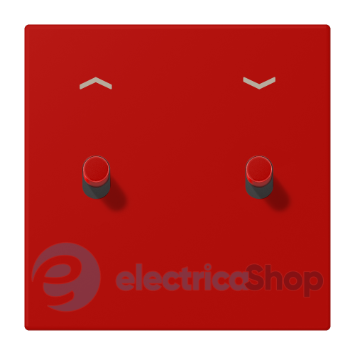 Накладка 1-п. для выключателя с 2-ма тумблерами «цилиндр» со стрелками JUNG LC12-5PR0227 rouge vermillon 31 (32090)