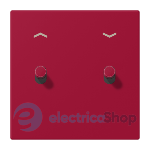 Накладка 1-п. для выключателя с 2-ма тумблерами «цилиндр» со стрелками JUNG LC12-5PR0229 rouge carmin (32100)