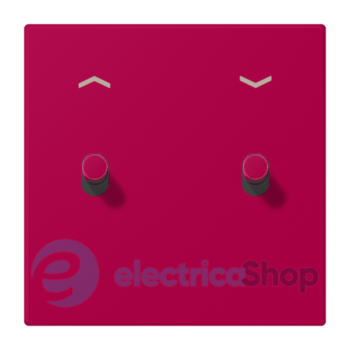 Накладка 1-п. для выключателя с 2-ма тумблерами «цилиндр» со стрелками JUNG LC12-5PR0230 rouge rubia (32101)