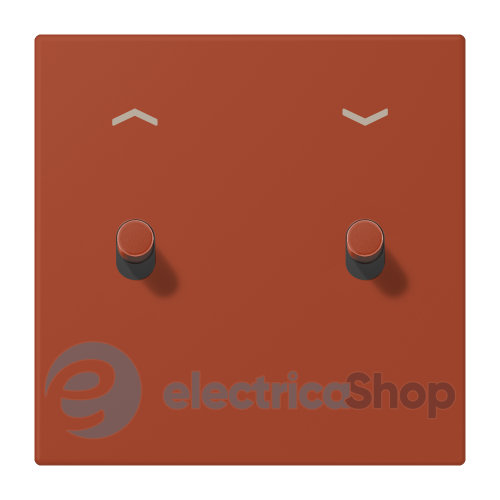 Накладка 1-п. для выключателя с 2-ма тумблерами «цилиндр» со стрелками JUNG LC12-5PR0232 l'ocre rouge (32110)