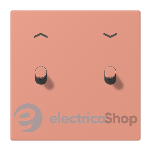 Накладка 1-п. для выключателя с 2-ма тумблерами «цилиндр» со стрелками JUNG LC12-5PR0233 l’ocre rouge moyen (32111)