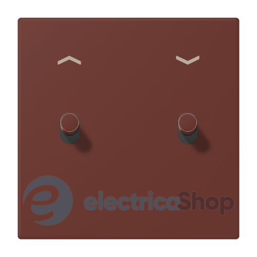 Накладка 1-п. для выключателя с 2-ма тумблерами «цилиндр» со стрелками JUNG LC12-5PR0235 terre sienne brûlée 31 (32120)