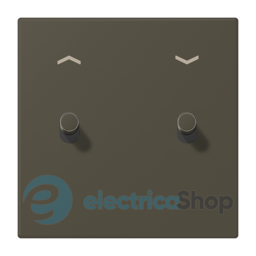 Накладка 1-п. для выключателя с 2-ма тумблерами «цилиндр» со стрелками JUNG LC12-5PR0241 ombre naturelle 31 (32140)