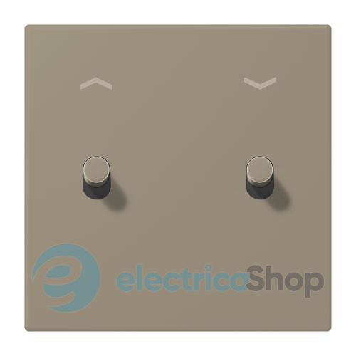 Накладка 1-п. для выключателя с 2-ма тумблерами «цилиндр» со стрелками JUNG LC12-5PR0242 ombre naturelle moyenne (32141)