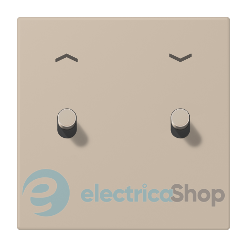 Накладка 1-п. для выключателя с 2-ма тумблерами «цилиндр» со стрелками JUNG LC12-5PR0243 ombre naturelle claire (32142)