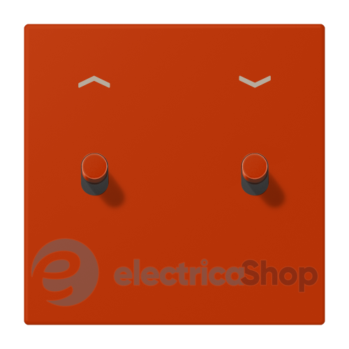 Накладка 1-п. для выключателя с 2-ма тумблерами «цилиндр» со стрелками JUNG LC12-5PR0244 rouge vermillon 59 (4320A)