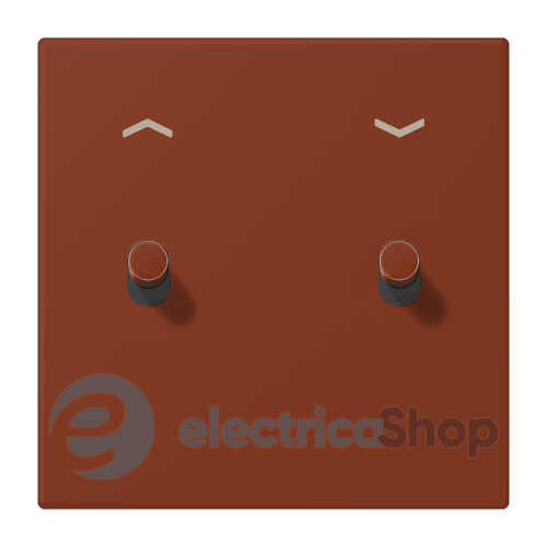 Накладка 1-п. для выключателя с 2-ма тумблерами «цилиндр» со стрелками JUNG LC12-5PR0247 terre sienne brûlée 59 (4320D)