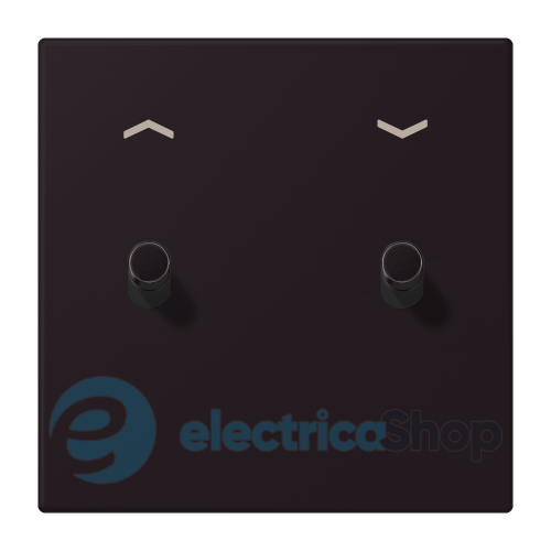 Накладка 1-п. для выключателя с 2-ма тумблерами «цилиндр» со стрелками JUNG LC12-5PR0248 noir d'ivoire (4320E)