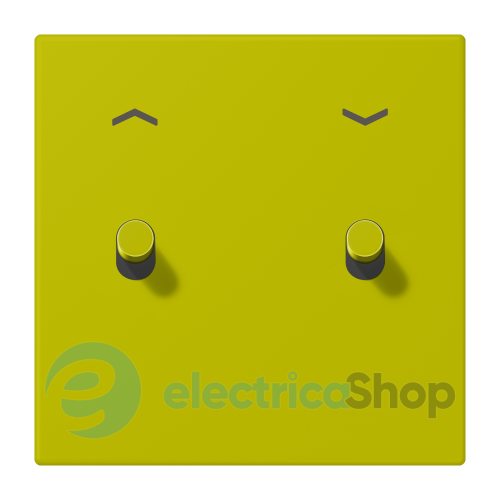 Накладка 1-п. для выключателя с 2-ма тумблерами «цилиндр» со стрелками JUNG LC12-5PR0249 vert olive vif (4320F)