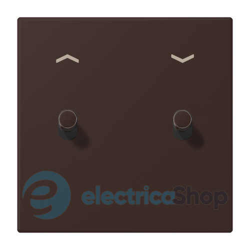 Накладка 1-п. для выключателя с 2-ма тумблерами «цилиндр» со стрелками JUNG LC12-5PR0252 terre d‘ombre brûlée 59 (4320J)