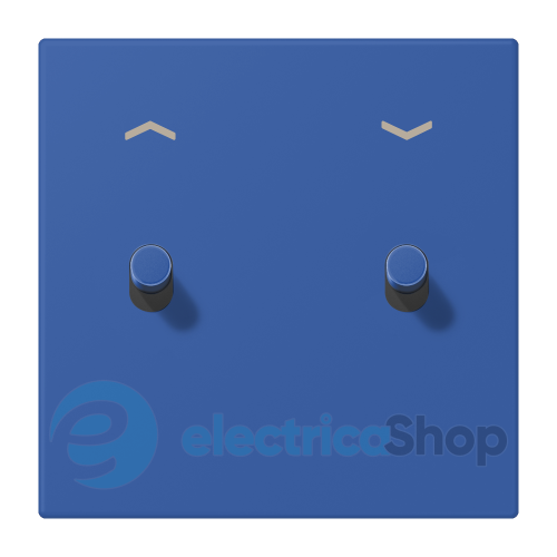 Накладка 1-п. для выключателя с 2-ма тумблерами «цилиндр» со стрелками JUNG LC12-5PR0253 bleu outremer 59 (4320K)