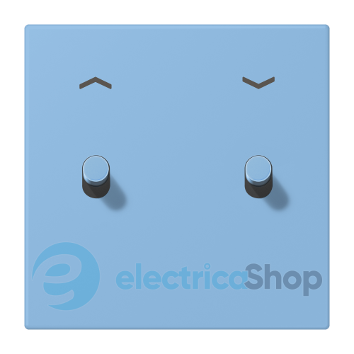 Накладка 1-п. для выключателя с 2-ма тумблерами «цилиндр» со стрелками JUNG LC12-5PR0256 bleu céruléen 59 (4320N)