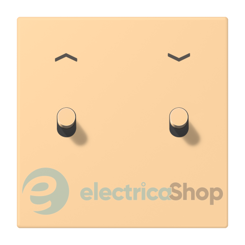 Накладка 1-п. для выключателя с 2-ма тумблерами «цилиндр» со стрелками JUNG LC12-5PR0258 terre sienne claire 59 (4320P)