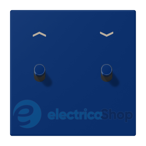 Накладка 1-п. для выключателя с 2-ма тумблерами «цилиндр» со стрелками JUNG LC12-5PR0261 bleu outremer foncé (4320T)