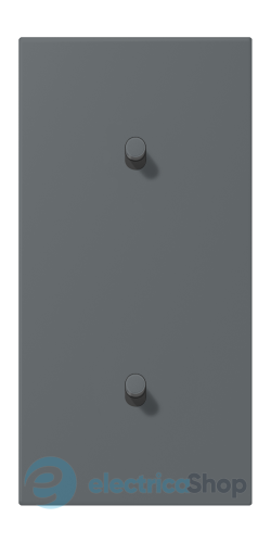 Накладка 2-п. для выключателя с 2-ма тумблерами «цилиндр», вертик. JUNG LC12-20R0202 gris foncé 31 (32010)