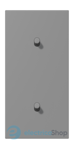 Накладка 2-п. для выключателя с 2-ма тумблерами «цилиндр», вертик. JUNG LC12-20R0203 gris 31 (32011)