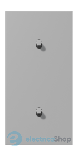 Накладка 2-п. для выключателя с 2-ма тумблерами «цилиндр», вертик. JUNG LC12-20R0204 gris moyen (32012)