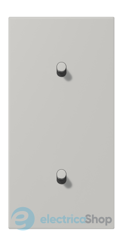 Накладка 2-п. для выключателя с 2-ма тумблерами «цилиндр», вертик. JUNG LC12-20R0205 gris clair 31 (32013)