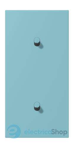 Накладка 2-п. для выключателя с 2-ма тумблерами «цилиндр», вертик. JUNG LC12-20R0213 céruléen moyen (32032)