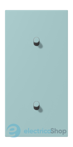 Накладка 2-п. для выключателя с 2-ма тумблерами «цилиндр», вертик. JUNG LC12-20R0214 céruléen clair (32033)