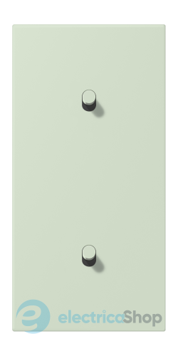 Накладка 2-п. для выключателя с 2-ма тумблерами «цилиндр», вертик. JUNG LC12-20R0218 vert anglais pâle (32042)