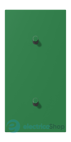 Накладка 2-п. для выключателя с 2-ма тумблерами «цилиндр», вертик. JUNG LC12-20R0219 vert foncé (32050)