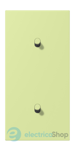 Накладка 2-п. для выключателя с 2-ма тумблерами «цилиндр», вертик. JUNG LC12-20R0222 vert jaune clair (32053)